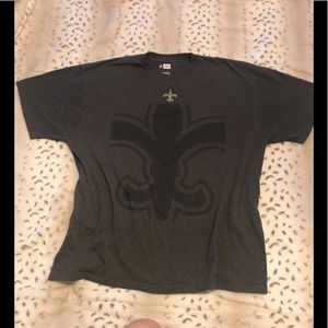 NFL Saints Team Apparel 2X gray New Orleans Saints tshirt XXL